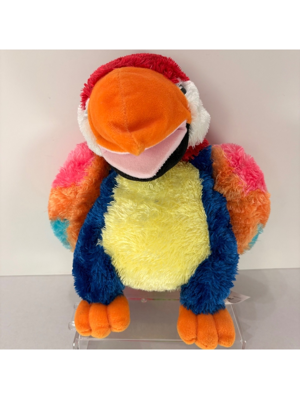 Aurora Petey Parrot Hand Puppet 12” Colorful Plush 2014 With Original Tags
